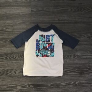 Kids Swim Shirt - Navy and White